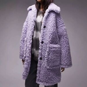 Topshop Lilac Teddy Jacket